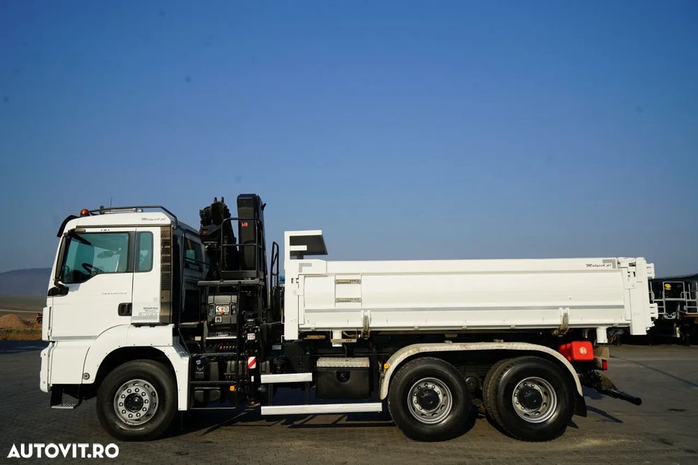 MAN TGS 26.420 / 6x4 / BASCULĂ CU 2 LATE / HIDRODECKER / BORDMATIC + HDS HIAB 188 B-3 / ROTATOR / GRAPER / TELECOMANDĂ / EURO 6 - 10