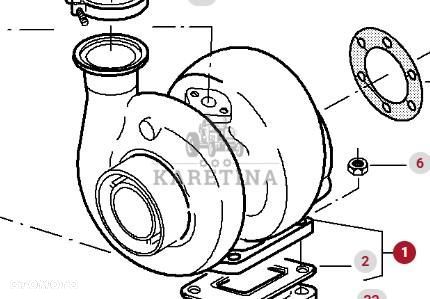 Massey Ferguson 8480 Turbosprężarka Turbina CZĘŚCI V836866221 - 1