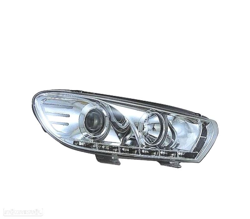 FARÓIS FRONTAIS VOLKSWAGEN VW SCIROCCO 15- CROMO - 1