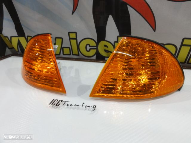 Pisca / Farois / Farolins frontais BMW E46 4 portas / Touring 98-01 Fundo Laranja JDM - 6