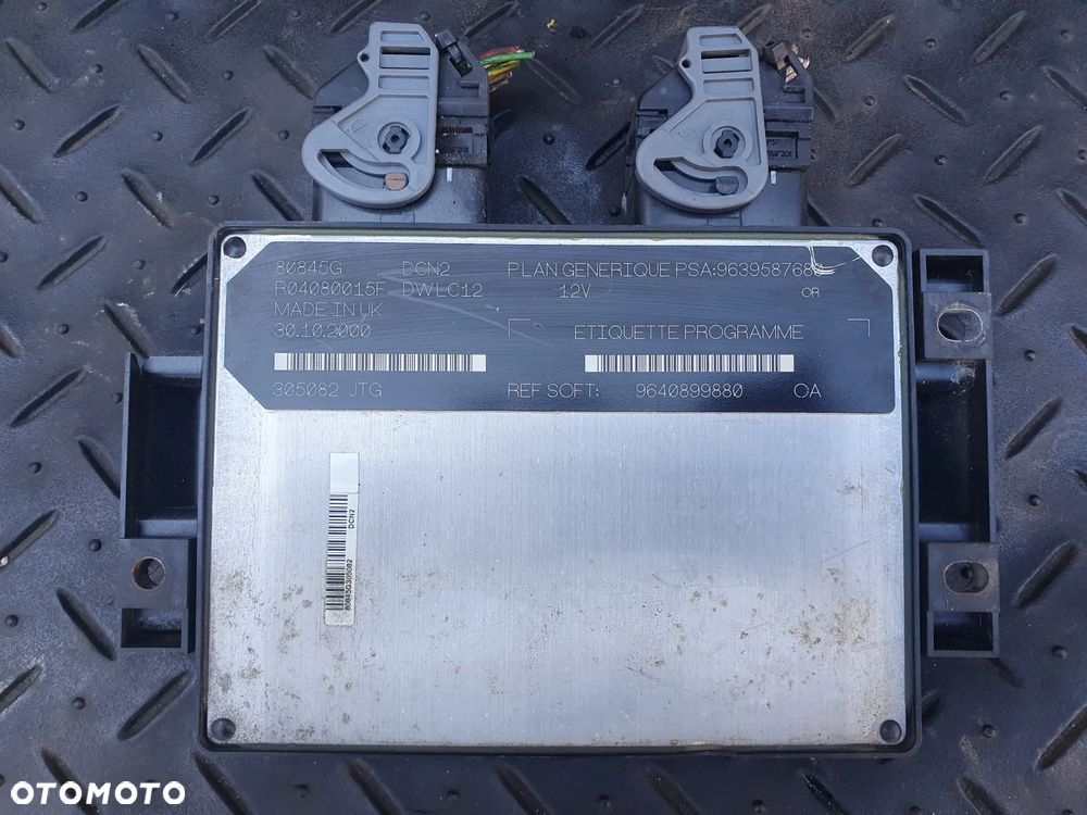 CITROEN XSARA PEUGEOT 206 1.9D ECU KOMPUTER STEROWNIK SILNIKA 9639587680 R04080015F 9640899880 - 1
