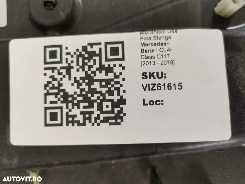 Mecanism Usa Fata Stanga Mercedes-Benz  CLA-Class C117 2013 2014 2015 - 8