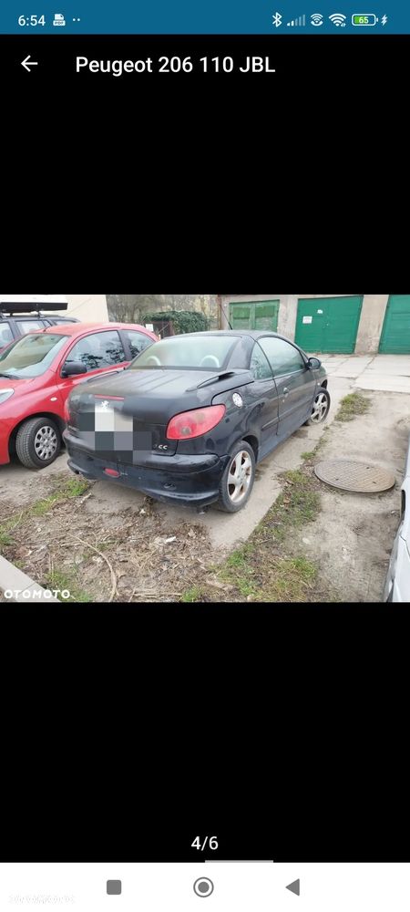 Peugeot 206CC 2005r. , kompletny , zarejestrowany z uszk.sprzeglem - 4