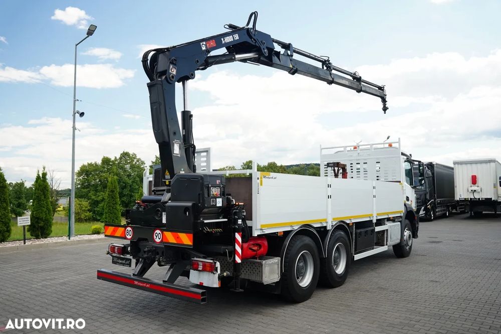 Mercedes-Benz AROCS 2640 / 6x4 / LIVRARE 6,5 M + HDS HIAB X- Hiduo 158 DS- 4 / MAX 4.700 KG / RADIOCOMANDĂ / ROTATOARE / FURCĂ PENTRU PALEȚI / EURO 6 - 7