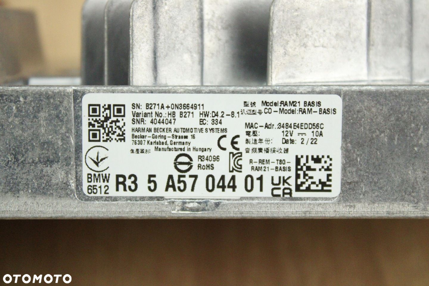 ORYGINALNY WZMACNIACZ HIFI BMW G22 G20 G26 G23 G11 G30 5A57044 26km - 5