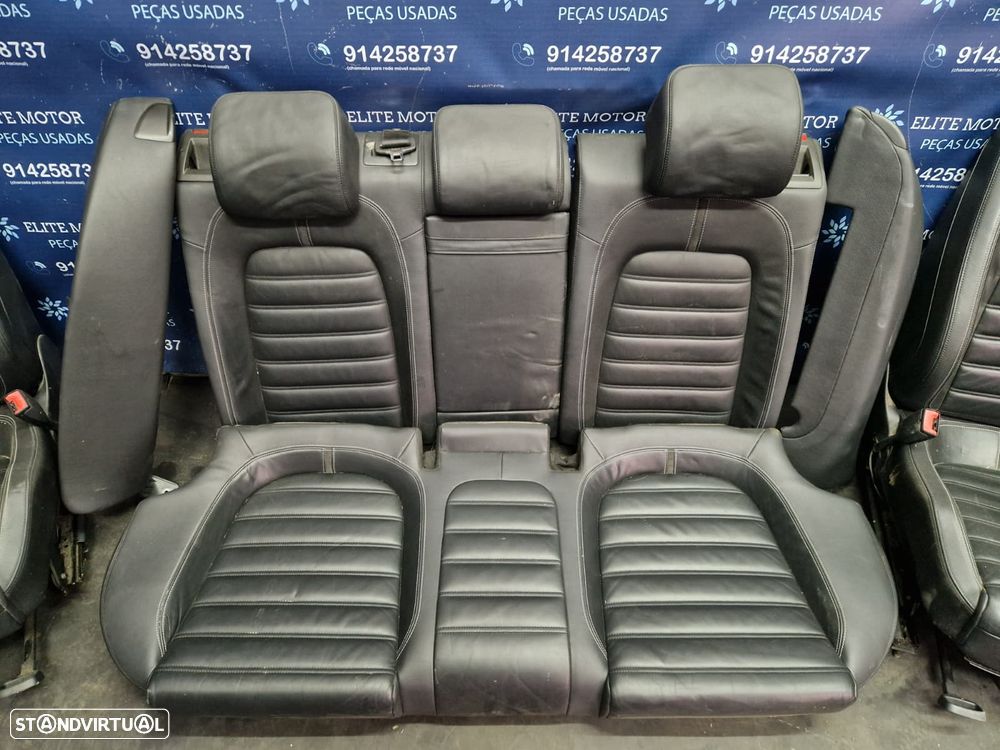 Jogo de bancos usados VW PASSAT CC HIGHLINE PELE PRETOS - 11
