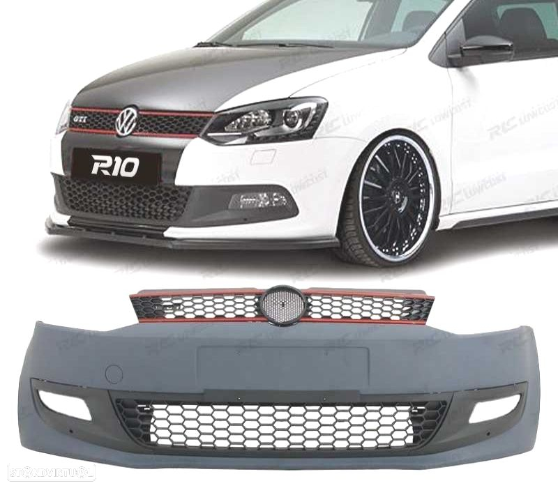 PÁRA-CHOQUES FRONTAL PARA VOLKSWAGEN VW POLO 6R 09-14 LOOK GTI - 4
