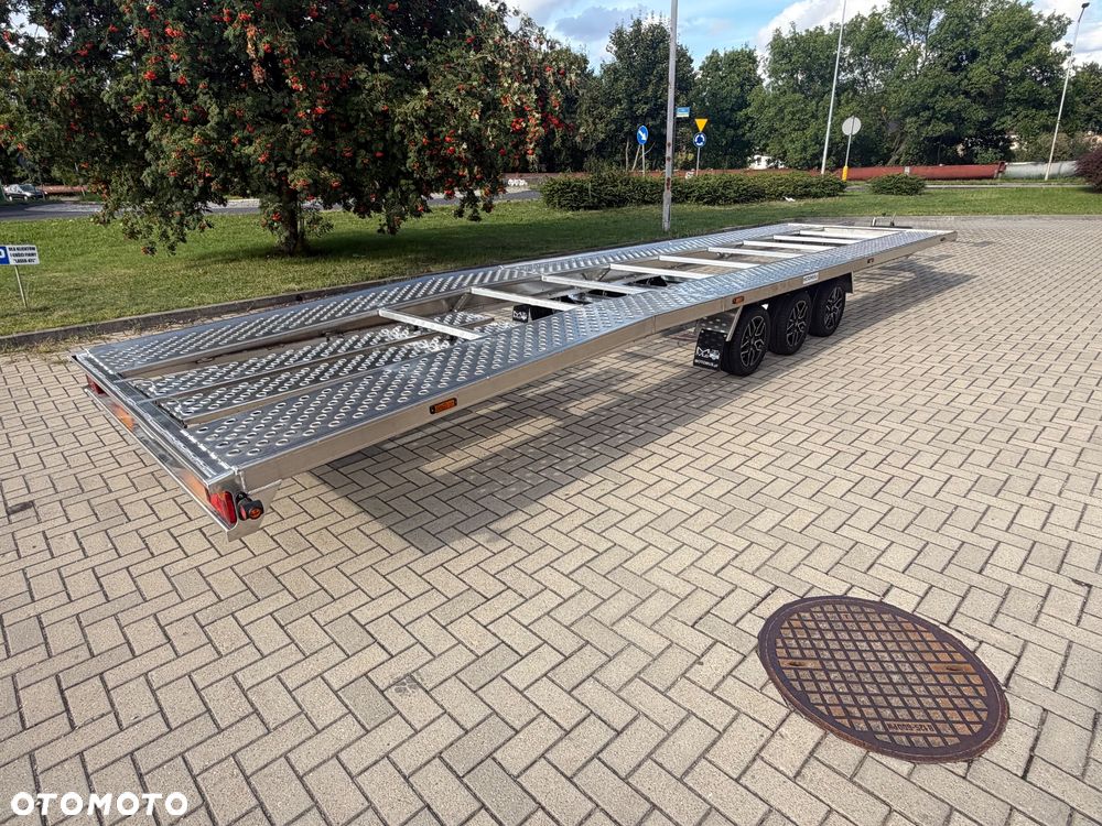 Gala BBG Laweta dwa auta Gala  8535AL raz łamana 8,5x2,05m ALUMINIOWA 3 osie, felgi alu, 670KG WYPRZEDAŻ - 1