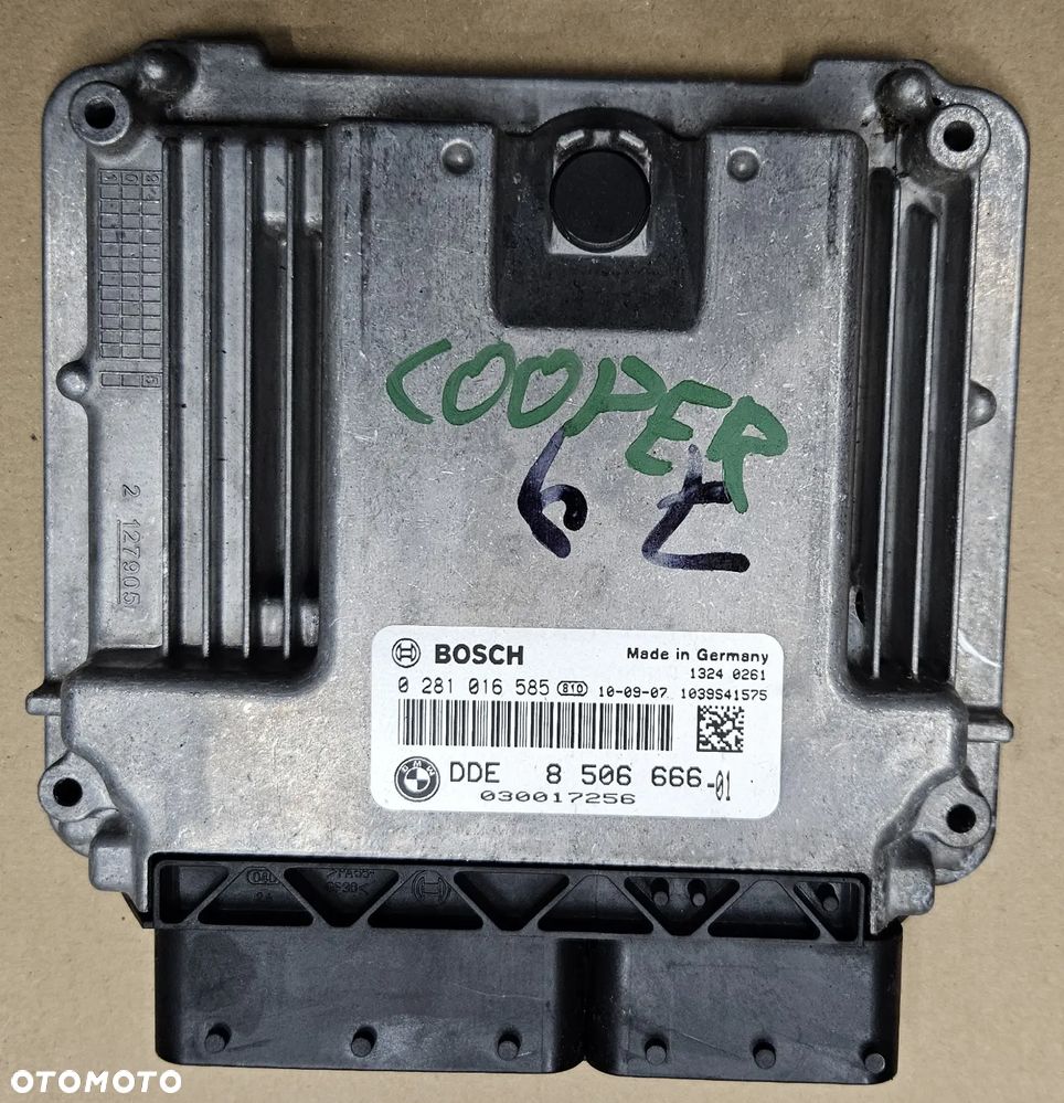 Mini Cooper R55 R56 Clubman 1.6 D komputer sterownik silnika 0281016585 8506666ter sterownik silnika - 1