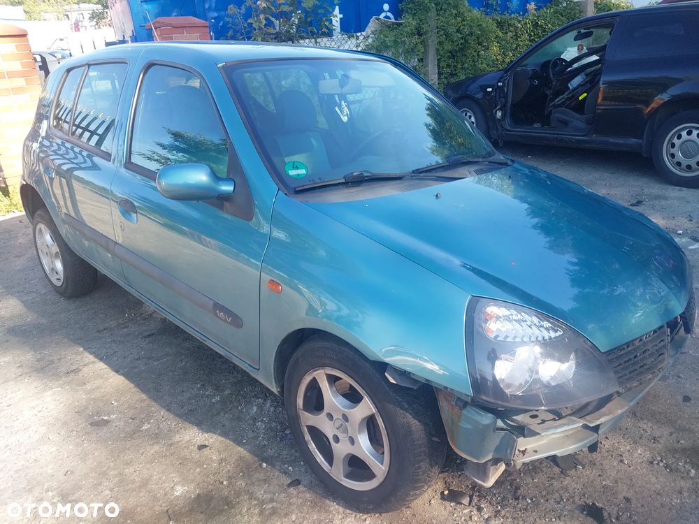 Renault Clio 2 II Thalia Lift FL silnik kompletny 1.2 16v kolektor alternator wtryski pompa wspomagania klimatyzacji skrzynia biegów drzwi prawy przód tył klapa zderzak tył tylny błotnik prawy TEF47 lampa prawy przód panel fotel kierownica radio mechanizm zamek zacisk mcperson belka przewód wąż rura wydech tłumik sonda lambda zestaw startowy sterownik stacyjka NA CZĘŚCI WSZYSTKIE CZĘŚCI - 1