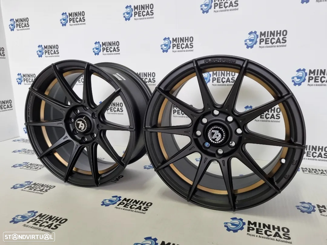 Jantes Seventy9 (SCF-F) em 15 Pretas Bronze Lip - 3