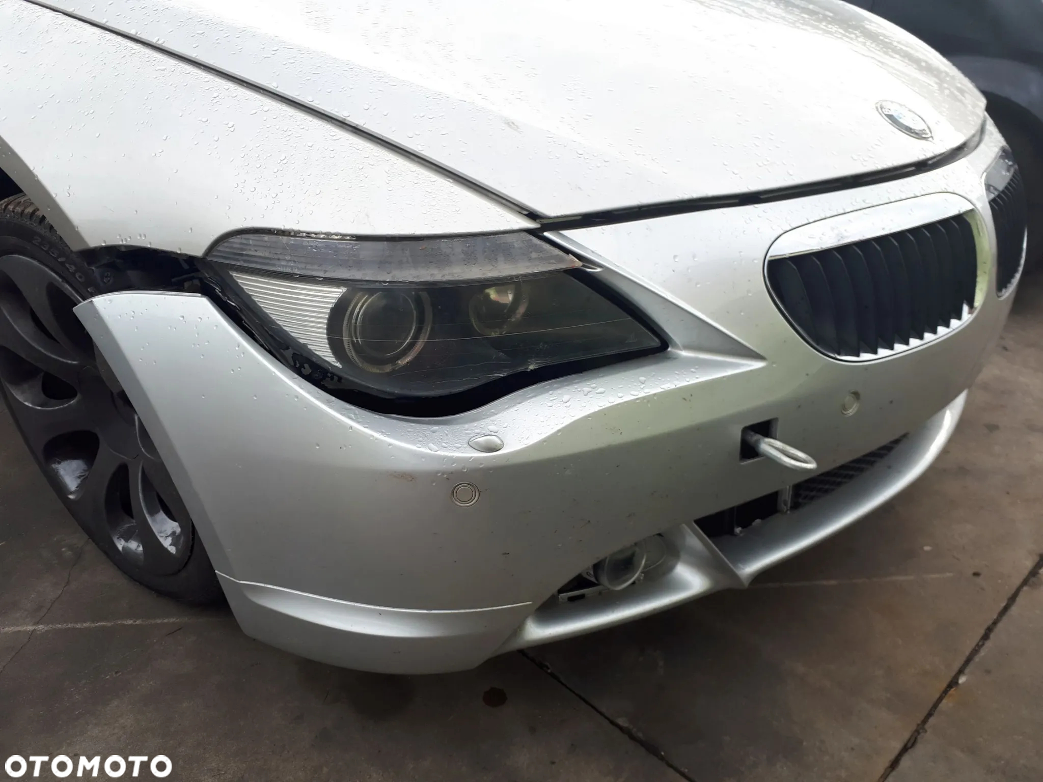 BMW E63 6 630i 03-06 ZDERZAK PRZÓD PRZEDNI PDC SPRYSKI A14/7 MINERALSILBER - 26