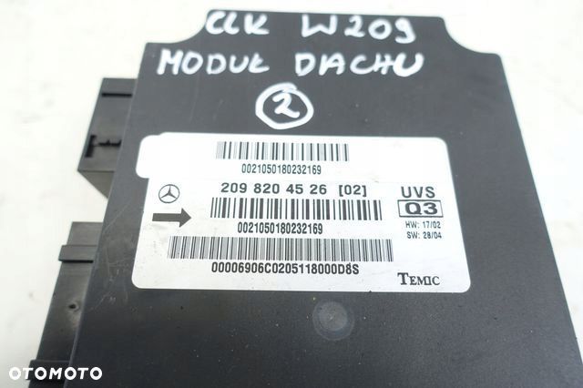 Mercedes CLK W209 2.6 V6 STEROWNIK DACHU moduł - 7