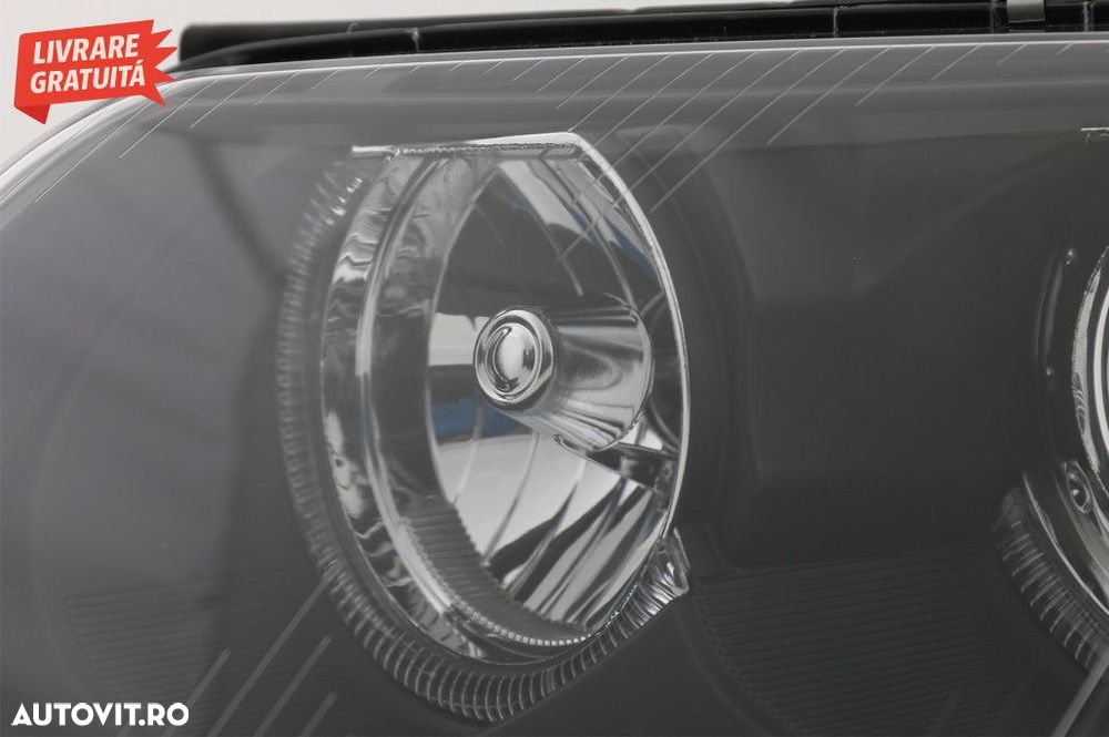 Faruri VW Passat 3BG B5 (09.2000-03.2005) Angel Eyes Negru - 3