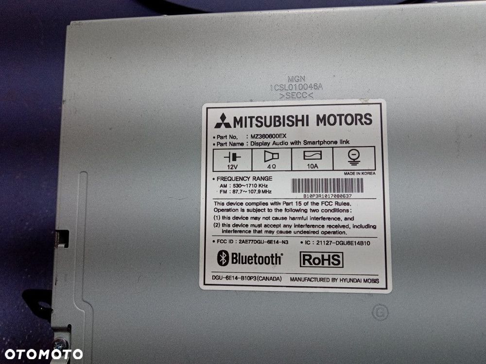 MITSUBISHI LANCER VIII RADIO NAWIGACJA MZ360600EX - 7