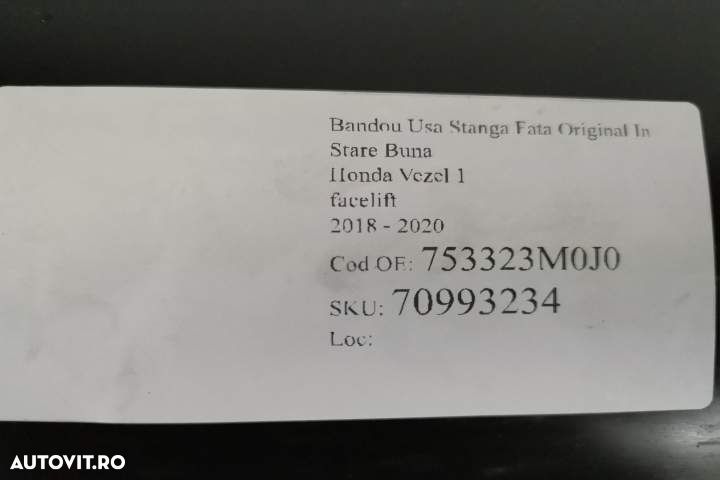 Bandou Usa Stanga Fata Original In Stare Buna   Honda  Vezel  1 [facel - 7