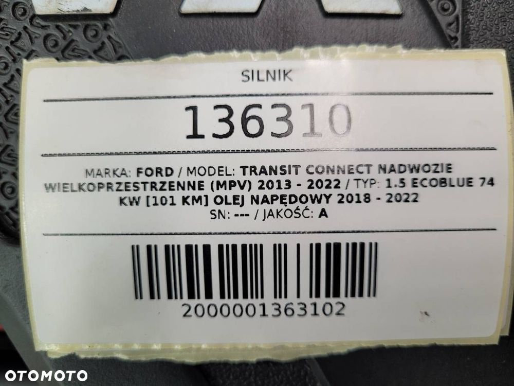 SILNIK KOMPLETNY TRANSIT CONNECT MK2 1.5 ECOBLUE 101 KM XVGA 88 TYŚ - 11