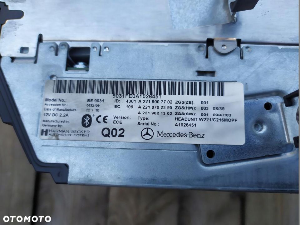 MERCEDES W216 W221 LIFT RADIO ZMIENIARKA PŁYT CD DVD - 3