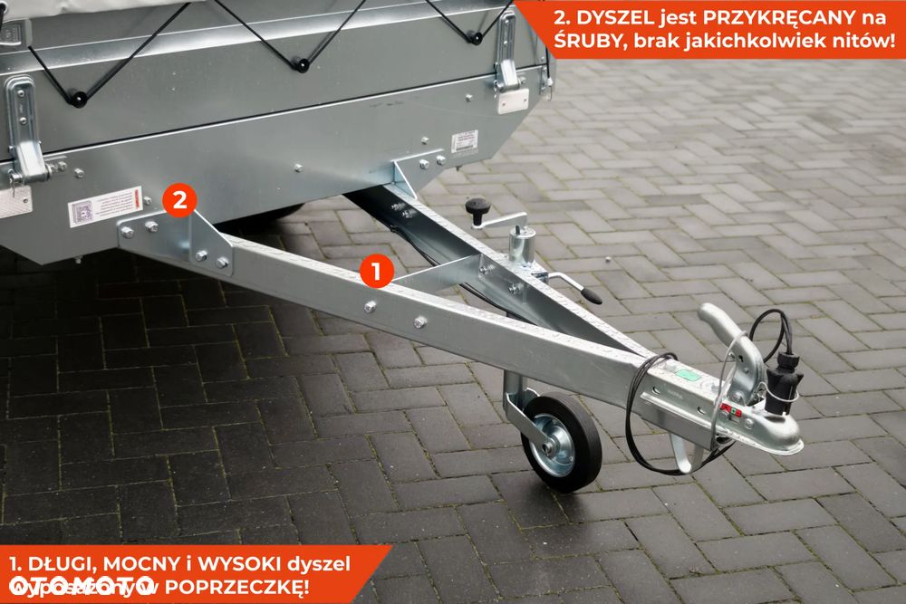 Neptun Przyczepa Neptun Nordica N7-263 2 BaseLine [GN287] Koła pod spodem pod skrzynią NOWA Bardzo SOLIDNA 263 x 145 cm 263x145 - 11