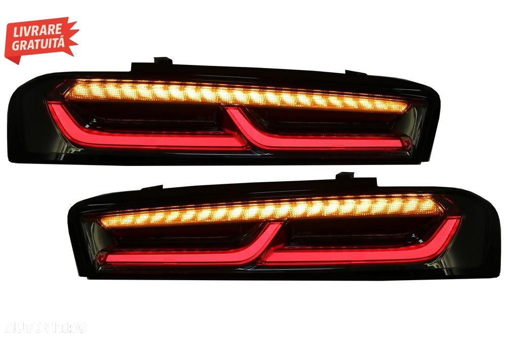 Stopuri FULL LED Chevrolet Camaro MK6 (05.2015-2018) Semnal Dinamic Secvential- livrare gratuita - 9