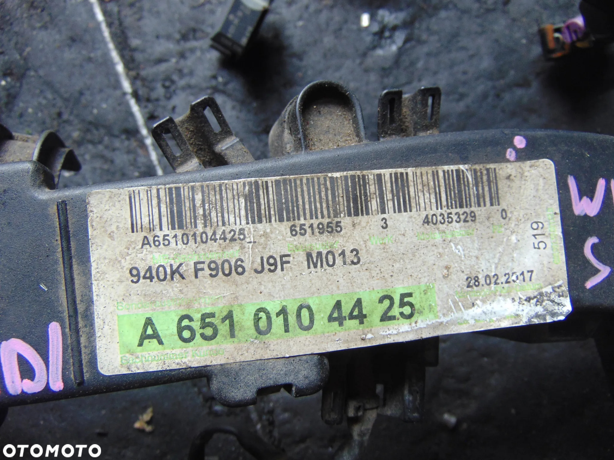 Wiązka Silnika mercedes sprinter 314 2,2 CDI A651 - 6