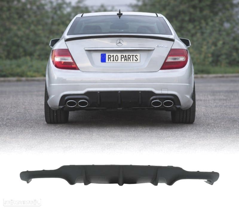 DIFUSOR TRASEIRO MERCEDES CLASE C W204 - C204 11- LOOK C63 AMG - 1