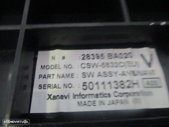 Comando Sofagem 28395BA020 NISSAN PRIMERA 2005 - 1