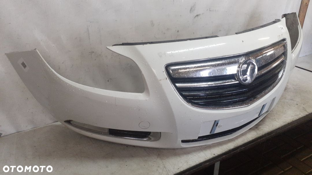 * ZDERZAK PRZÓD PRZEDNI OPEL INSIGNIA 1 I A Z40R BIAŁY HALOGENY - 4