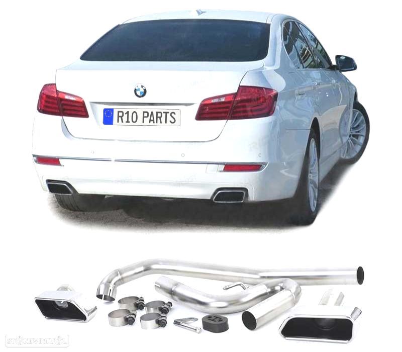 KIT PONTEIRAS DE ESCAPE DUPLA BMW F10 F11 F12 F13 LOOK M V8 - 1