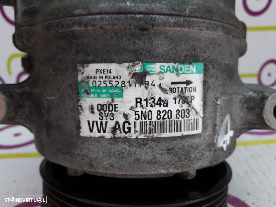 Compressor AC Volkswagen Golf V 1.6 TDi 105Cv de 2008 - Ref: 5N0820803 - NO60168 - 5