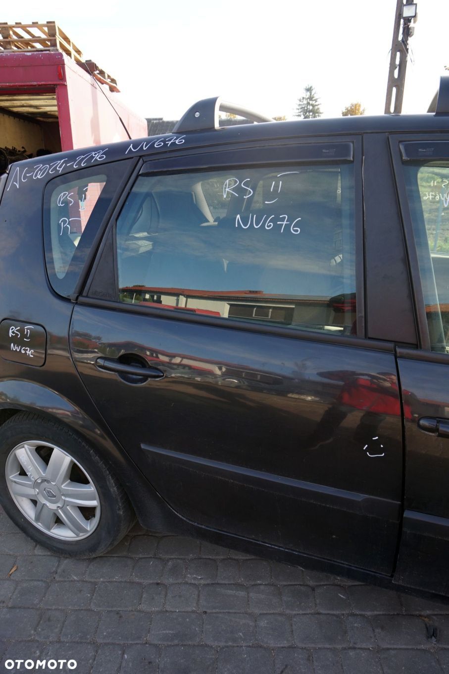DRZWI TYLNE PRAWE SCENIC II PH1 NV676  CZARNY RENAULT 2004-2006 - 1