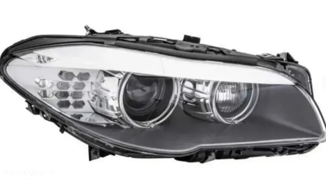 Lampa reflektor BMW E60 E61 F10 F11 M3 M4 E90 E92 F30 F07 F18 M5 Ringi drl led smd dual color + kierunki bmw - 11