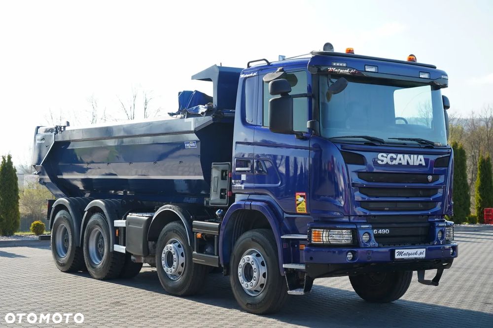 Scania G 490 / 8x4 / WYWROTKA TYLNOZSYPOWA /  HYDROKLAPA / PLANDEKA AUTOMATYCZNA / AUTOMAT / EURO 6 - 13