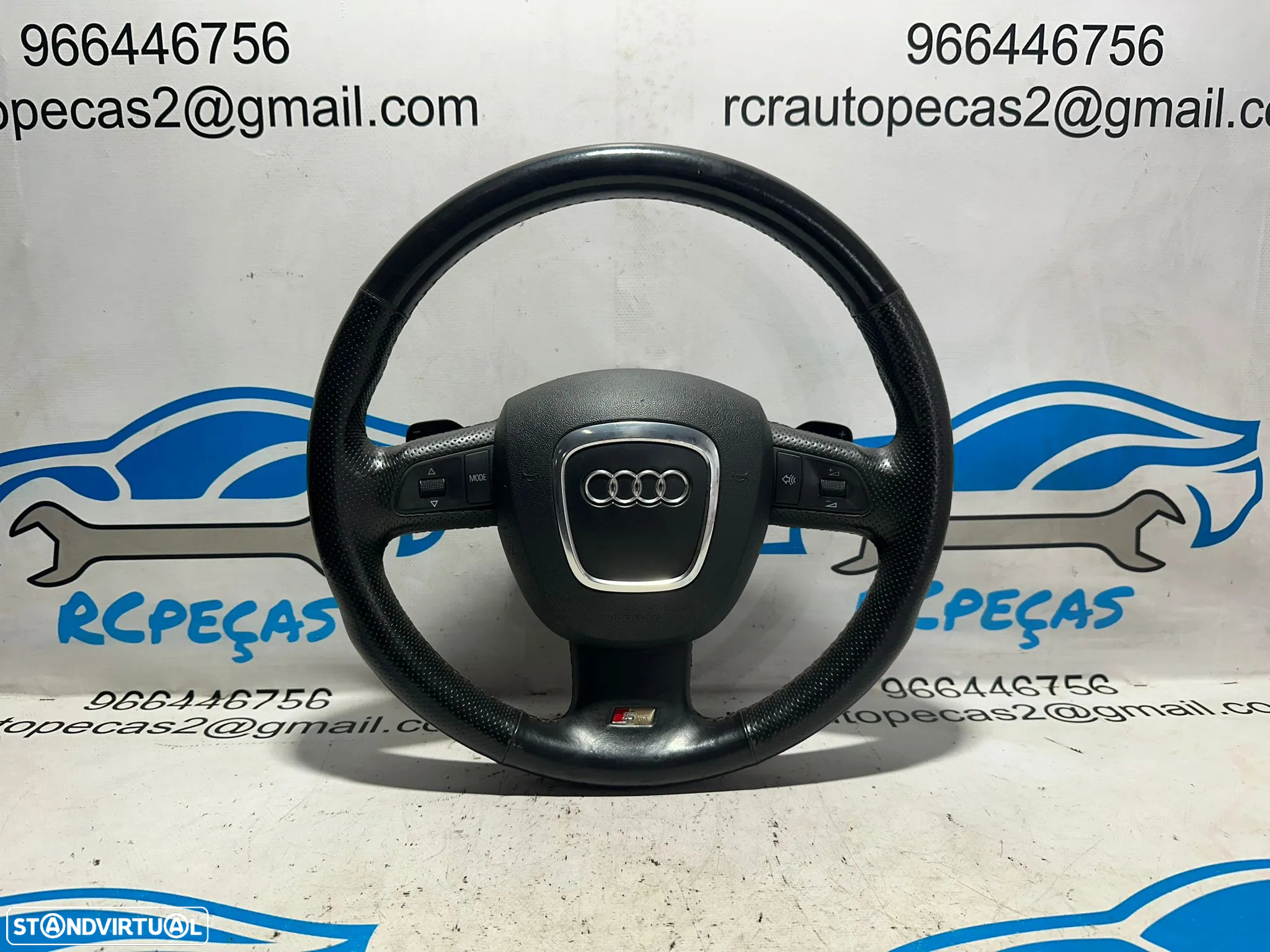 .Volante Airbag Multifunções Botões Patilhas Original Audi A6 C6 DSG 4F0419091CA 2005 - 2015 - 5