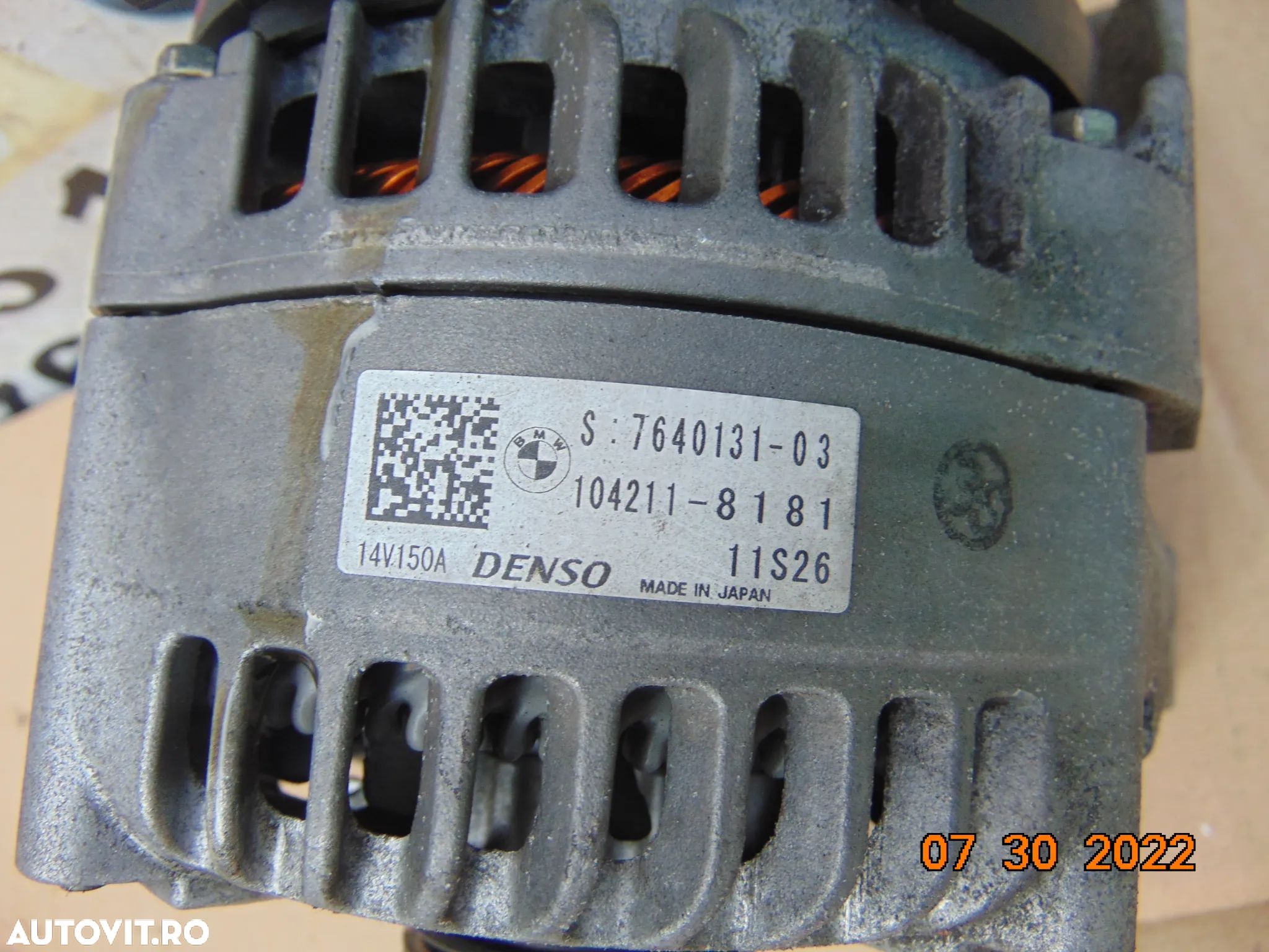 Alternator BMW x1 f20 f30 f23 f31 f32 f33 f45 f25 f80 2.0 f21 f22 f23 g30 g31 g20 g21 f48 - 1