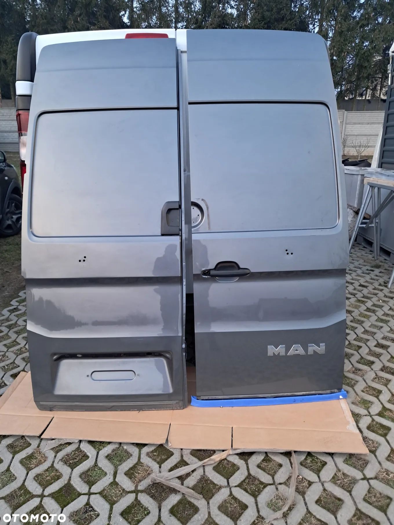 drzwi tył tylne prawe lewe skrzydełka VW Crafter 7C Man Tge szare siwe - 1