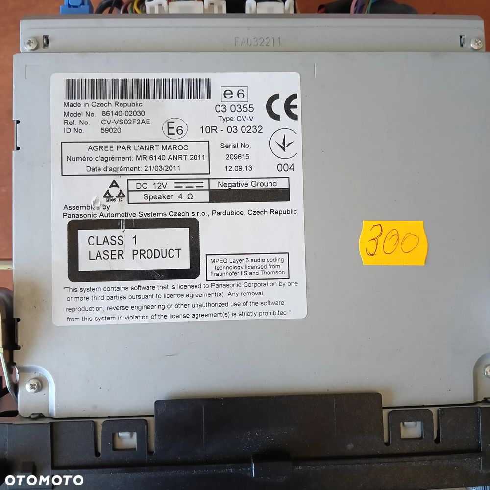 RADIO Z NAWIGACJĄ FA032211 TOYOTA AURIS - 2