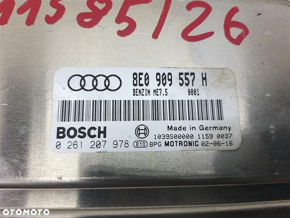 Zestaw odpalający startowy Audi A4 B6 8E 00-04 2.0B 16V 130KM  8E0909557H - 13