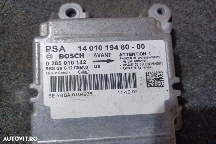Calculator airbag 0285010142 1401019480 Fiat Scudo 2 [2007 - 2016] Mi - 4