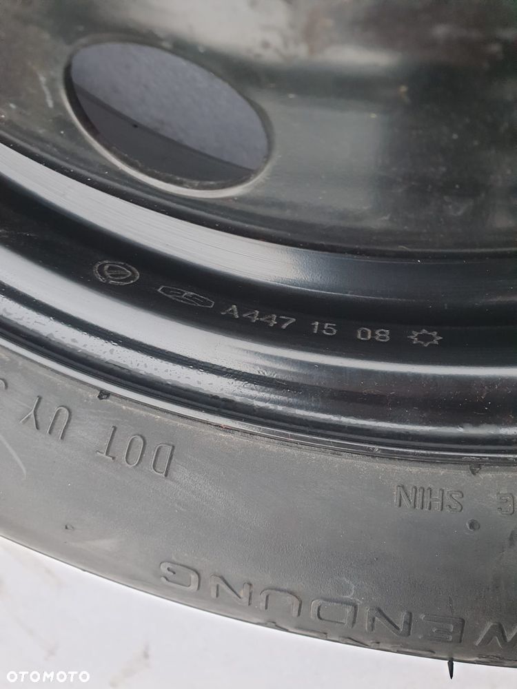 Koło Dojazdowe zapasowe Fiat 500 4x98 135/80 R14 Demontaż - 7