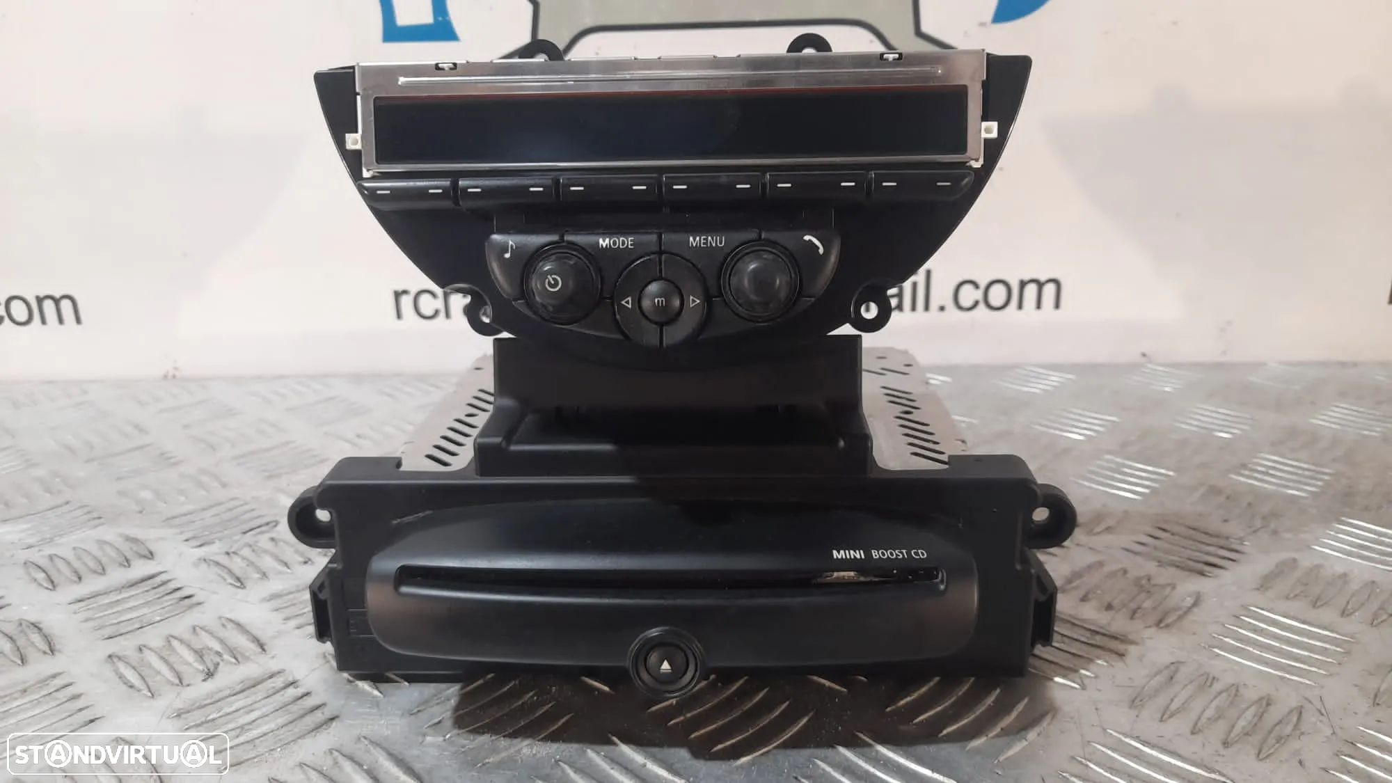 RADIO AUTORADIO LEITOR CD MP3 MINI COOPER R56 R55 CLUBMAN R57 CABRIO 65123456871 3456871 DISPLAY COMANDOS COMUTADOR PAINEL CONTROLO COMUNICAÇÃO - 1