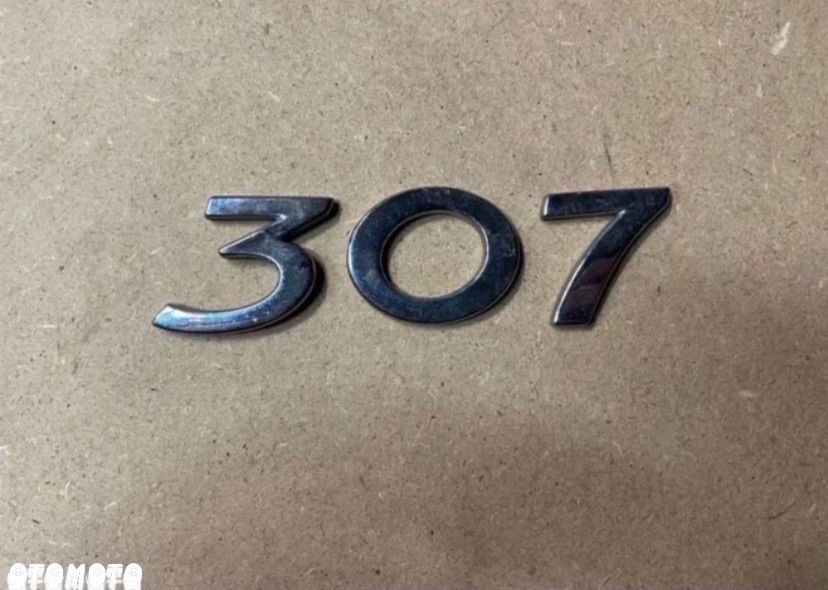 Znaczek emblemat napis tylnej klapy tył Peugeot 307 - 3