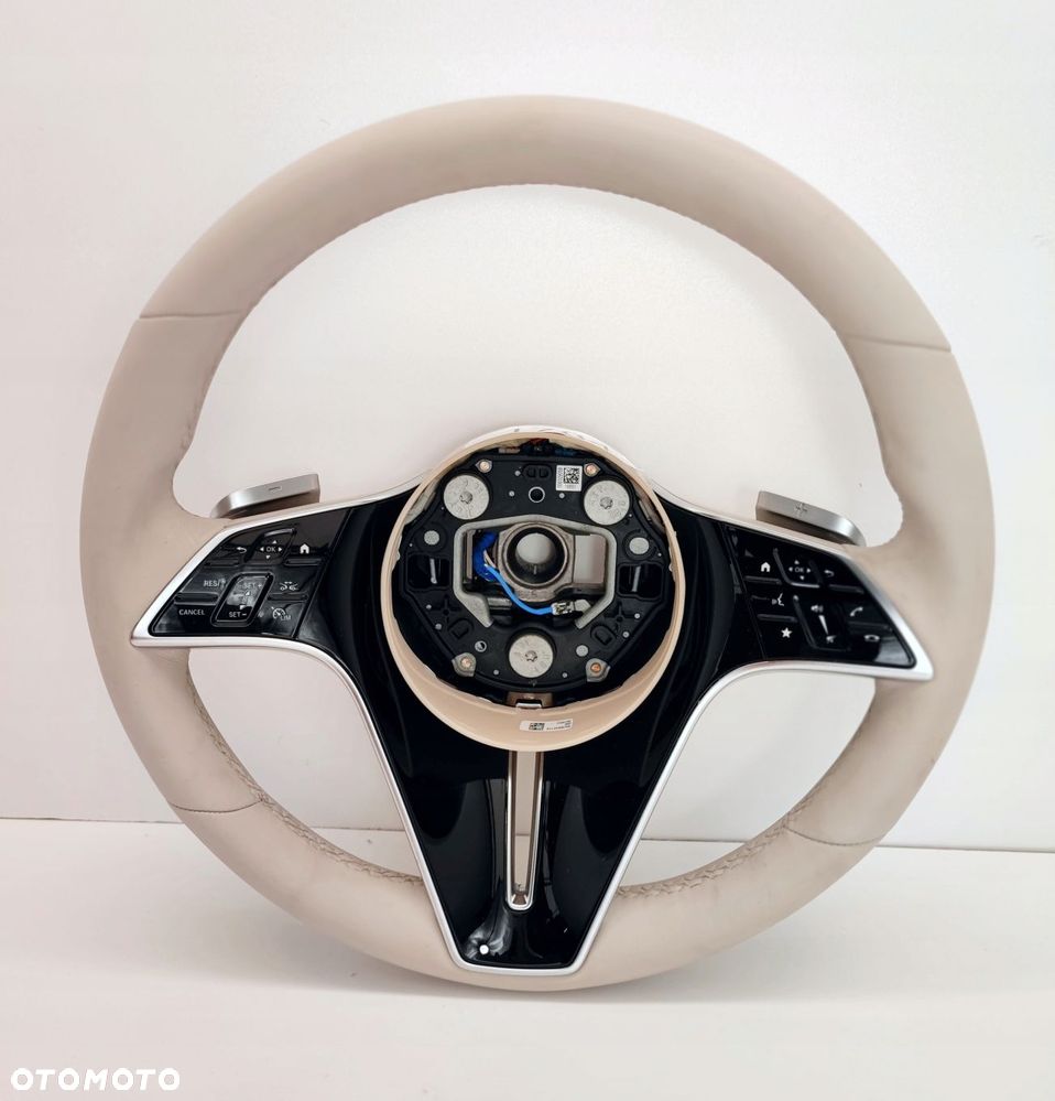 MERCEDES W213 W223 KIEROWNICA SKÓRA GRZANA ŁOPATKI - 1