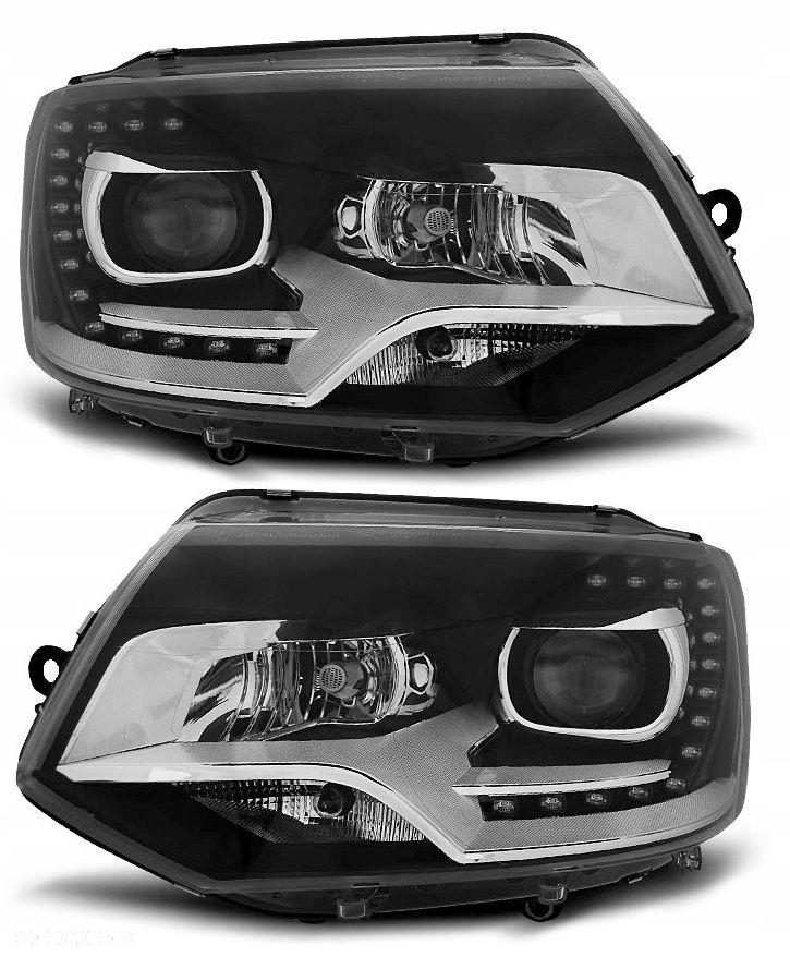Reflektor Lampa kpl LED Soczewka h7 Xenon Look VW Transporter T5 7h Lift 09 - 3