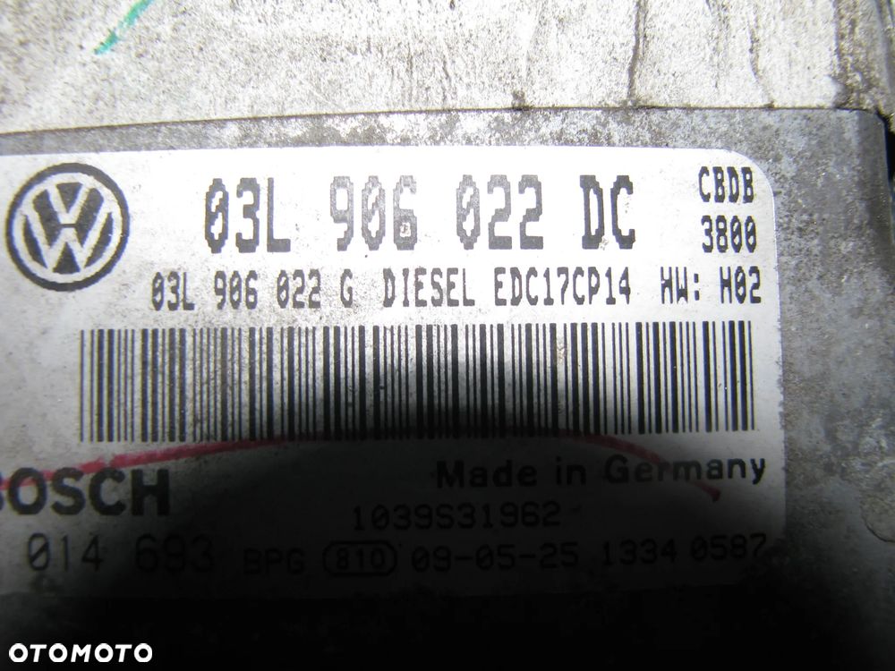 KOMPUTER SILNIKA VW GOLF 6 VI PLUS 09-13r 2.0 TDI 03L906022DC - 2