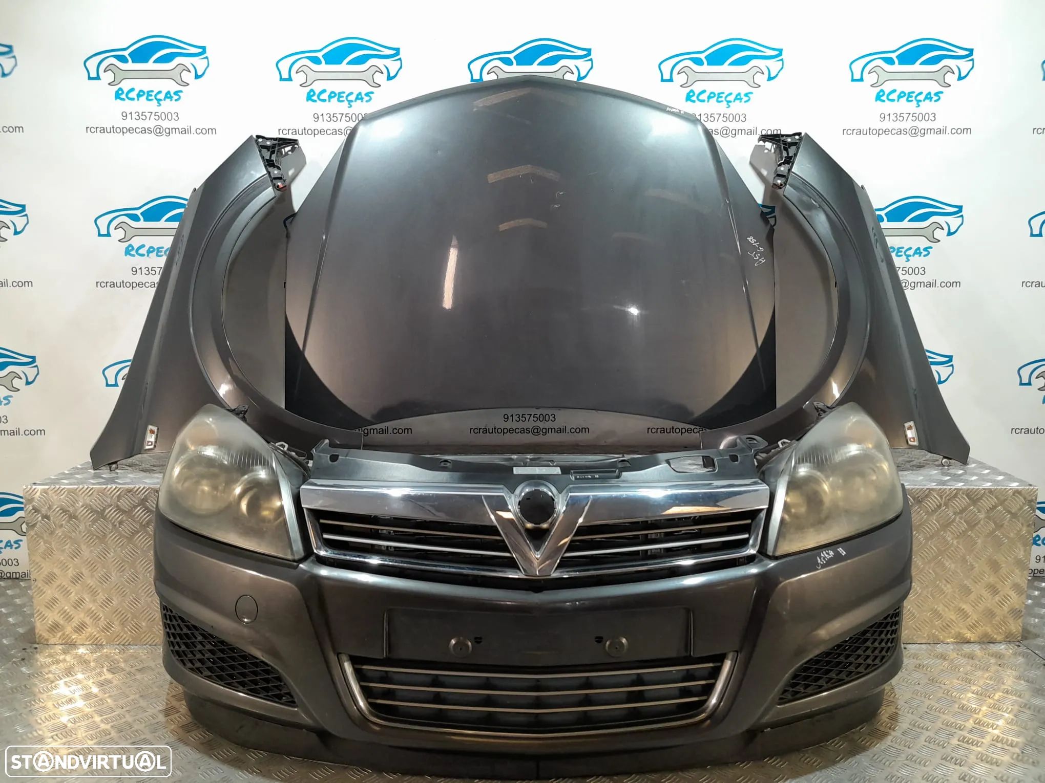FRENTE COMPLETA OPEL ASTRA H A04 CAPOT PARACHOQUES GUARDA-LAMAS OTICAS RADIADOR VENTILADOR FRENTE FIBRA REFORÇO - 1