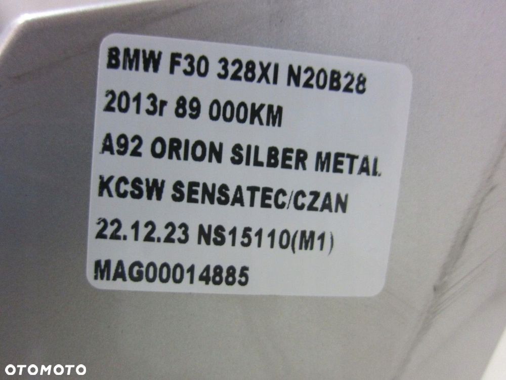 BMW F30 F31 ZDERZAK PRZEDNI PRZÓD GRILL HALOGENY A92 ORION SILBER 7293011 - 16