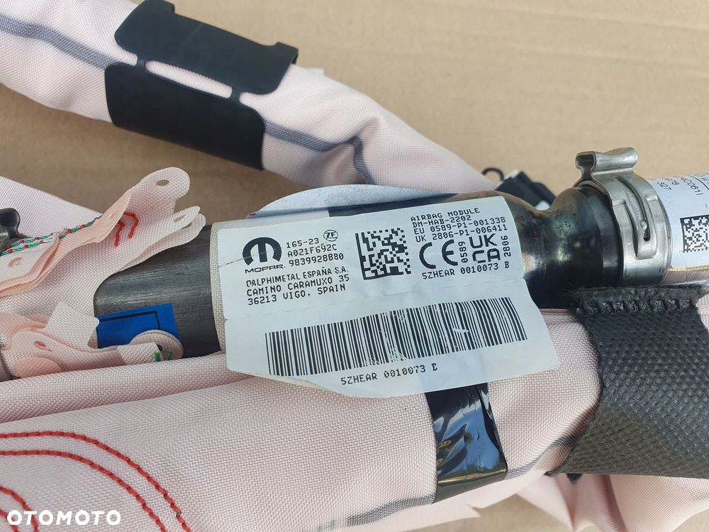 Peugeot 3008 III 2024- kurtyna lewa air bag ROOF 9839928880 - 2