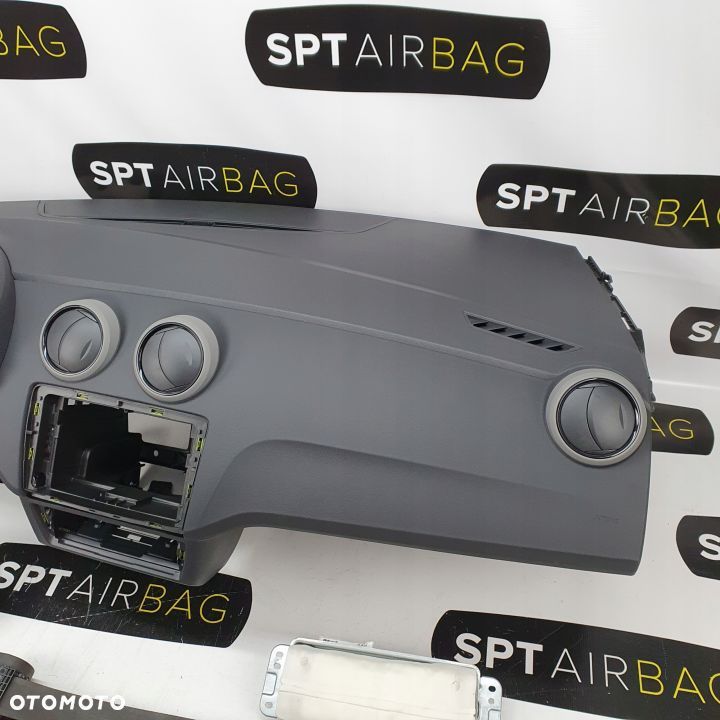 SEAT IBIZA 4 6P LKP DESKA ROZDZIELCZA KONSOLA KOKPIT PULPIT PODUSZKI AIRBAG AIR BAG PASY KIT SET - 4