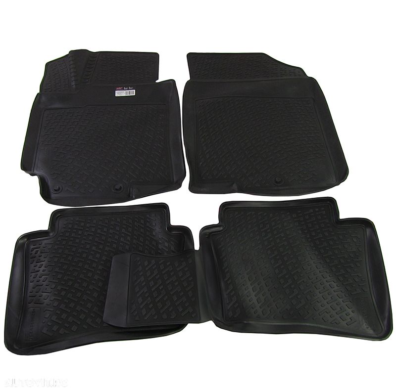 Set covorase auto din cauciuc Hyundai Solaris 2010- , presuri tip Tavita BestAutoVest, 4 buc. - 1